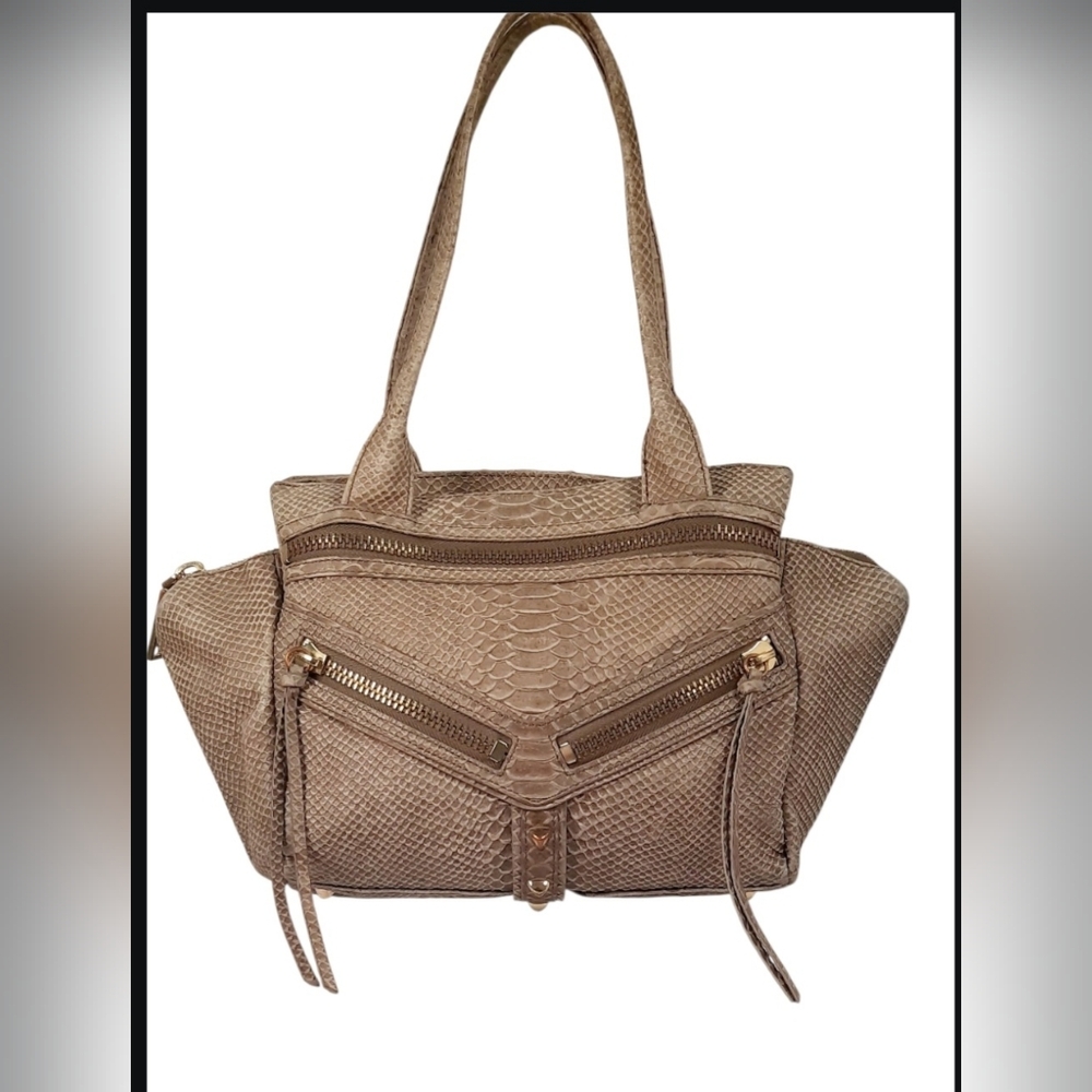 Botkier Python Embossed Trigger Satchel, A Signat… - image 1